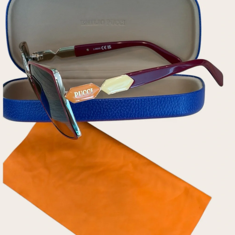 Emilio Pucci Pink Square Sunglasses